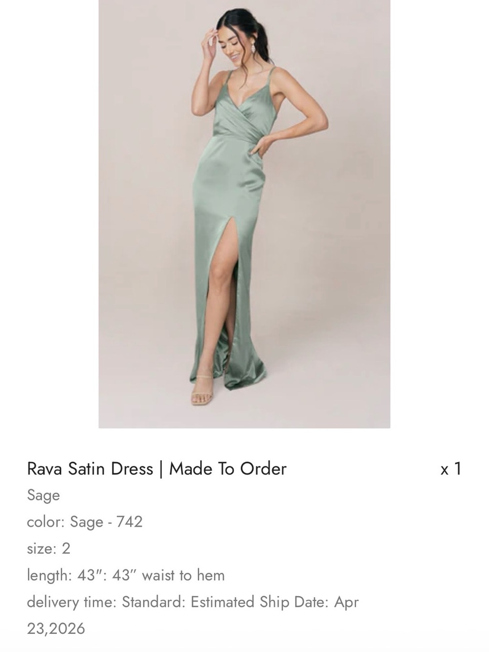 Revelry Rava Satin Dress